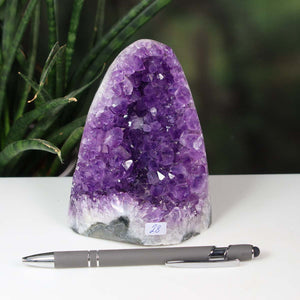 Uruguay Amethyst Mini Geode - 11x9x9cm - Harmonie und Entspannung – extra dunkler Qualität - NR 28