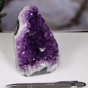 Uruguay Amethyst Mini Geode - 11x9x9cm - Harmonie und Entspannung – extra dunkler Qualität - NR 28
