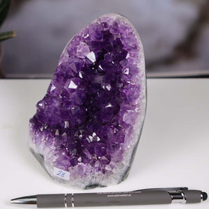 Uruguay Amethyst Mini Geode - 11x9x9cm - Harmonie und Entspannung – extra dunkler Qualität - NR 28