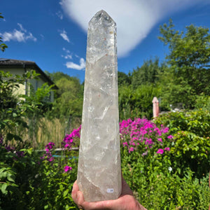 Bergkristall, Quarz, Obelisk geschliffen - 44x11x6 cm - Nr 28