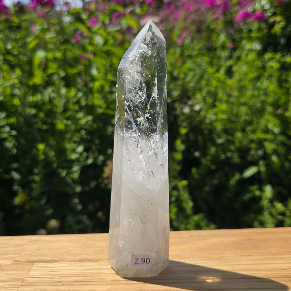 Bergkristall, Quarz, Obelisk geschliffen - 16x4x3 cm - Nr 290