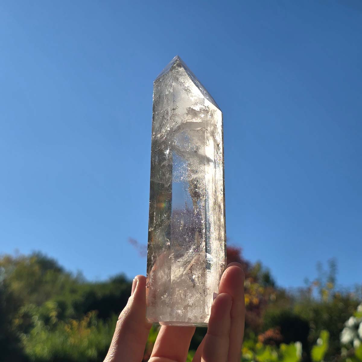Bergkristall, Quarz, Obelisk geschliffen - 16x5x4 cm - Nr 292