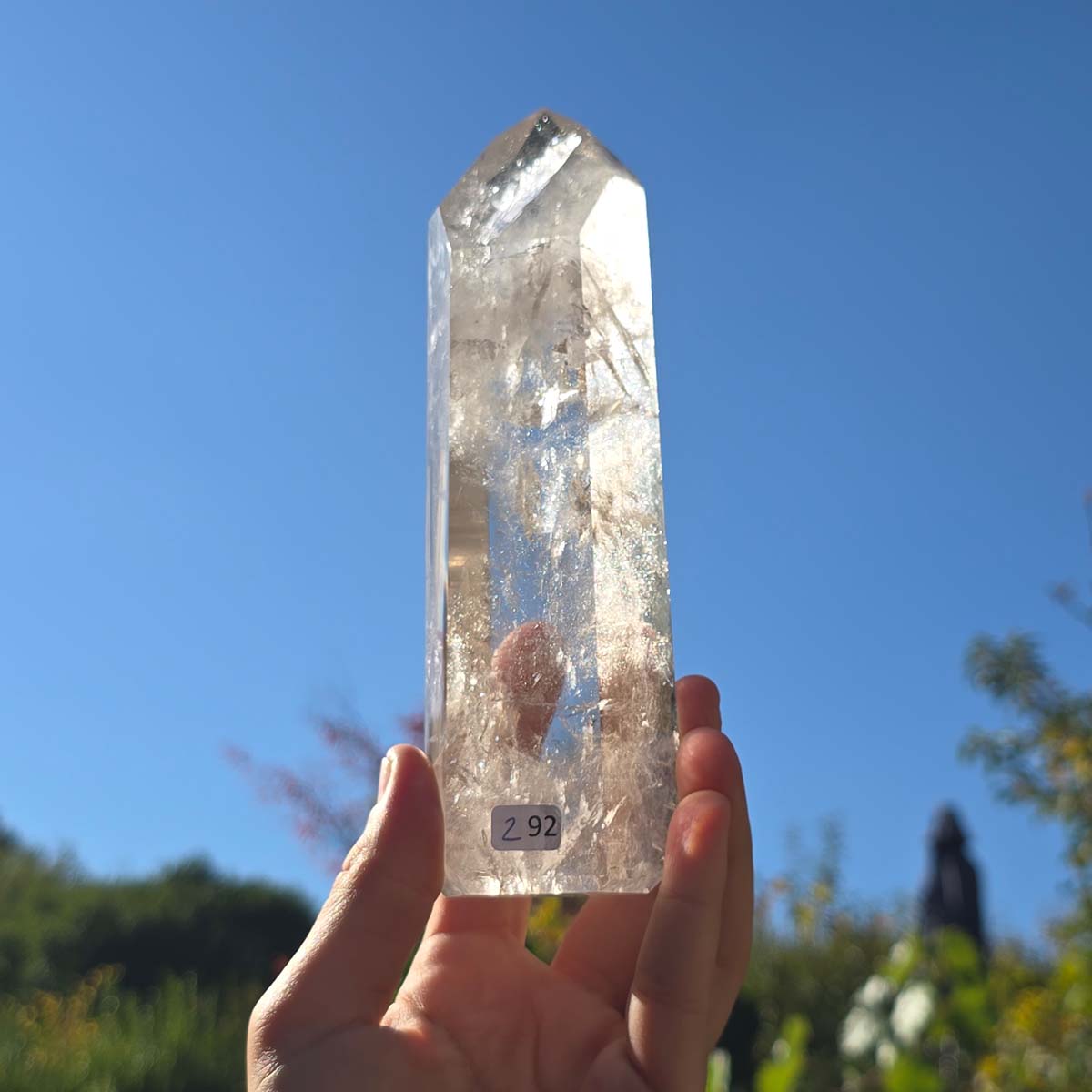 Bergkristall, Quarz, Obelisk geschliffen - 16x5x4 cm - Nr 292