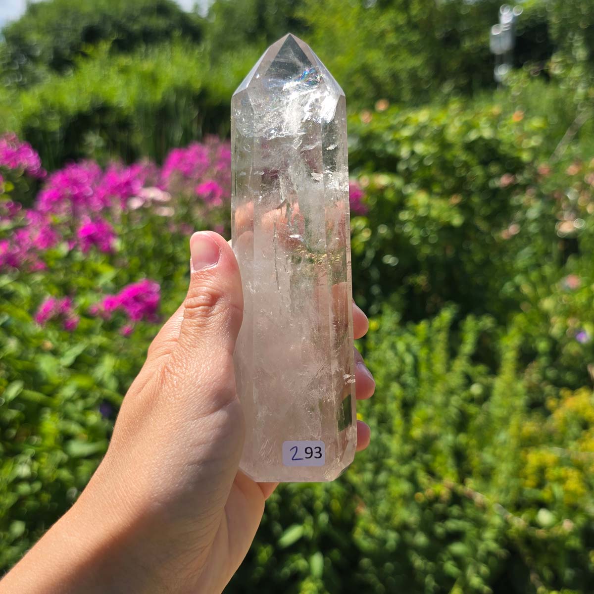 Bergkristall, Quarz, Obelisk geschliffen - 14x4x3 cm - Nr 293