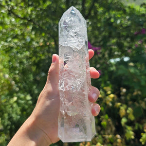 Bergkristall, Quarz, Obelisk geschliffen - 18x5x4 cm - Nr 295