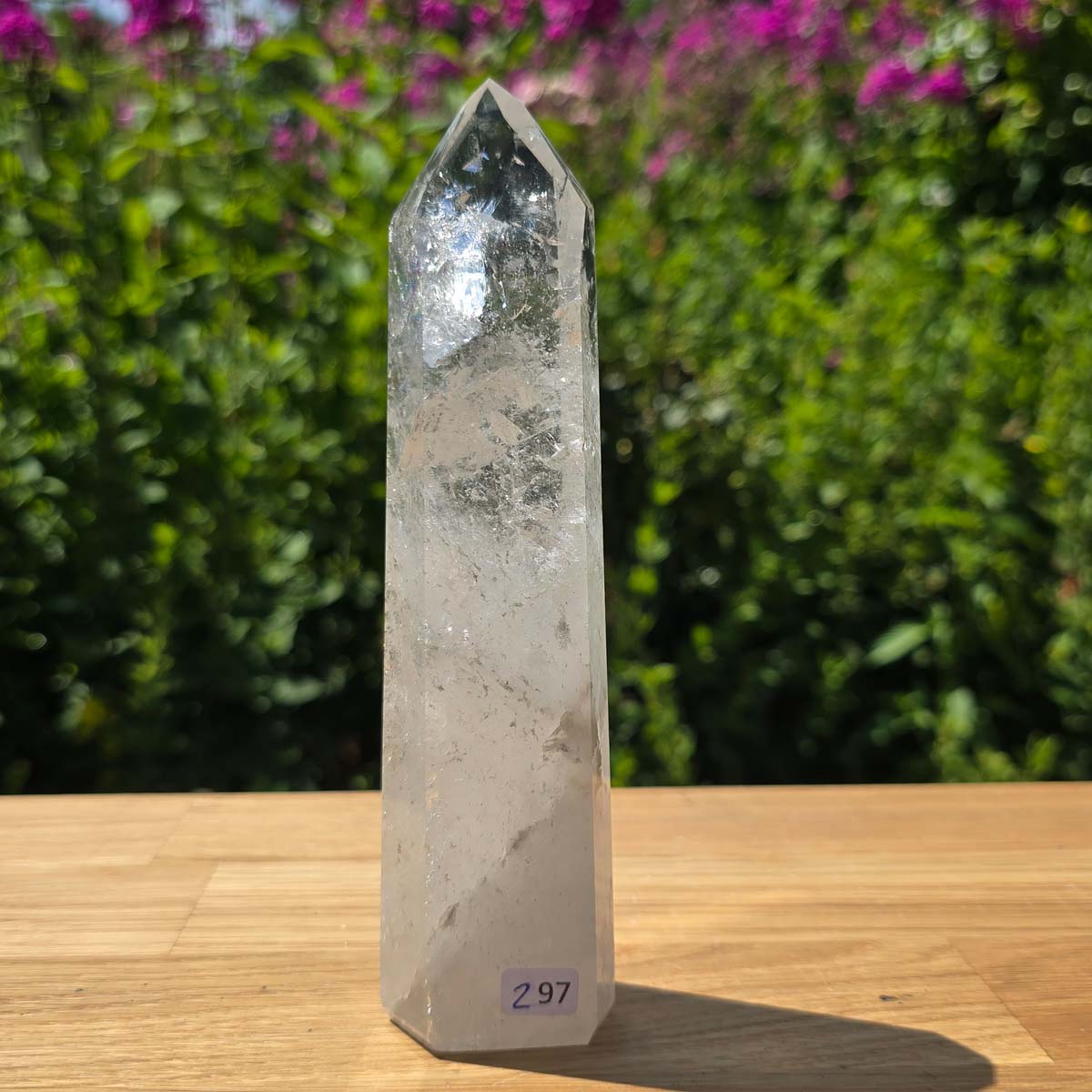 Bergkristall, Quarz, Obelisk geschliffen - 17x4x3 cm - Nr 297