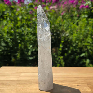 Bergkristall, Quarz, Obelisk geschliffen - 17x4x3 cm - Nr 297