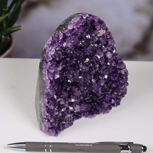 Uruguay Amethyst Mini Geode - 12x11x7cm - Harmonie und Entspannung – extra dunkler Qualität - NR 29