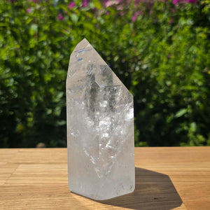 Bergkristall, Quarz, Obelisk geschliffen - 13x9x6 cm - Nr 302