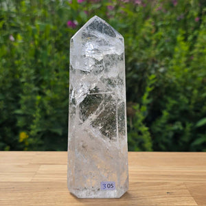Bergkristall, Quarz, Obelisk geschliffen - 16x6x3 cm - Nr 305