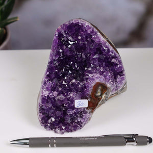 Uruguay Amethyst Mini Geode - 9x9x11cm - Harmonie und Entspannung – extra dunkler Qualität - NR 30