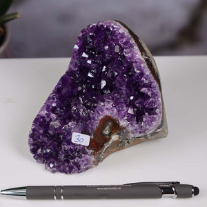Uruguay Amethyst Mini Geode - 9x9x11cm - Harmonie und Entspannung – extra dunkler Qualität - NR 30