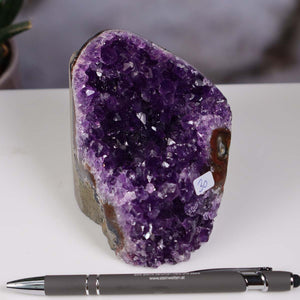 Uruguay Amethyst Mini Geode - 9x9x11cm - Harmonie und Entspannung – extra dunkler Qualität - NR 30