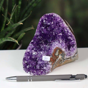 Uruguay Amethyst Mini Geode - 9x9x11cm - Harmonie und Entspannung – extra dunkler Qualität - NR 30