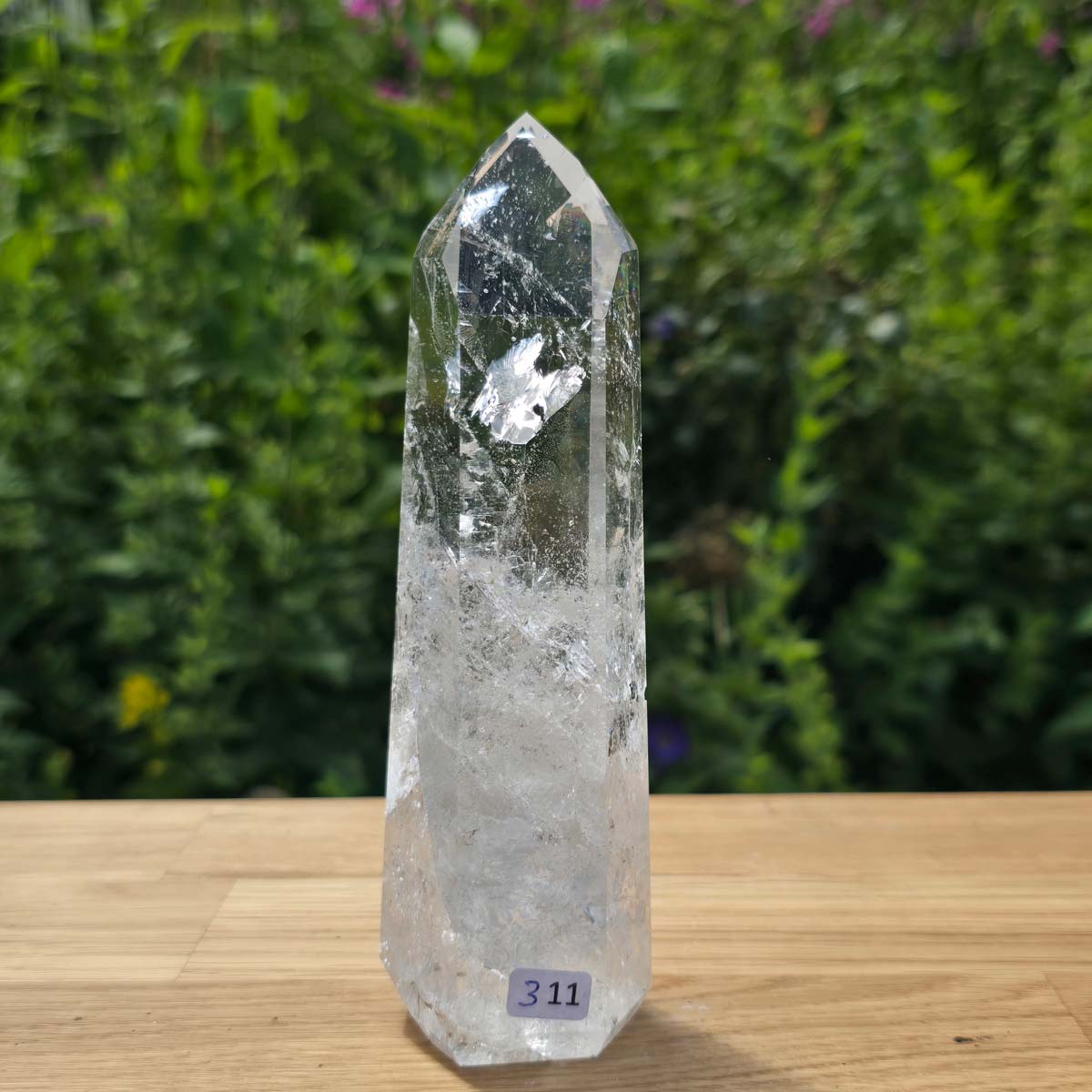 Bergkristall, Quarz, Obelisk geschliffen - 15x5x4 cm - Nr 311