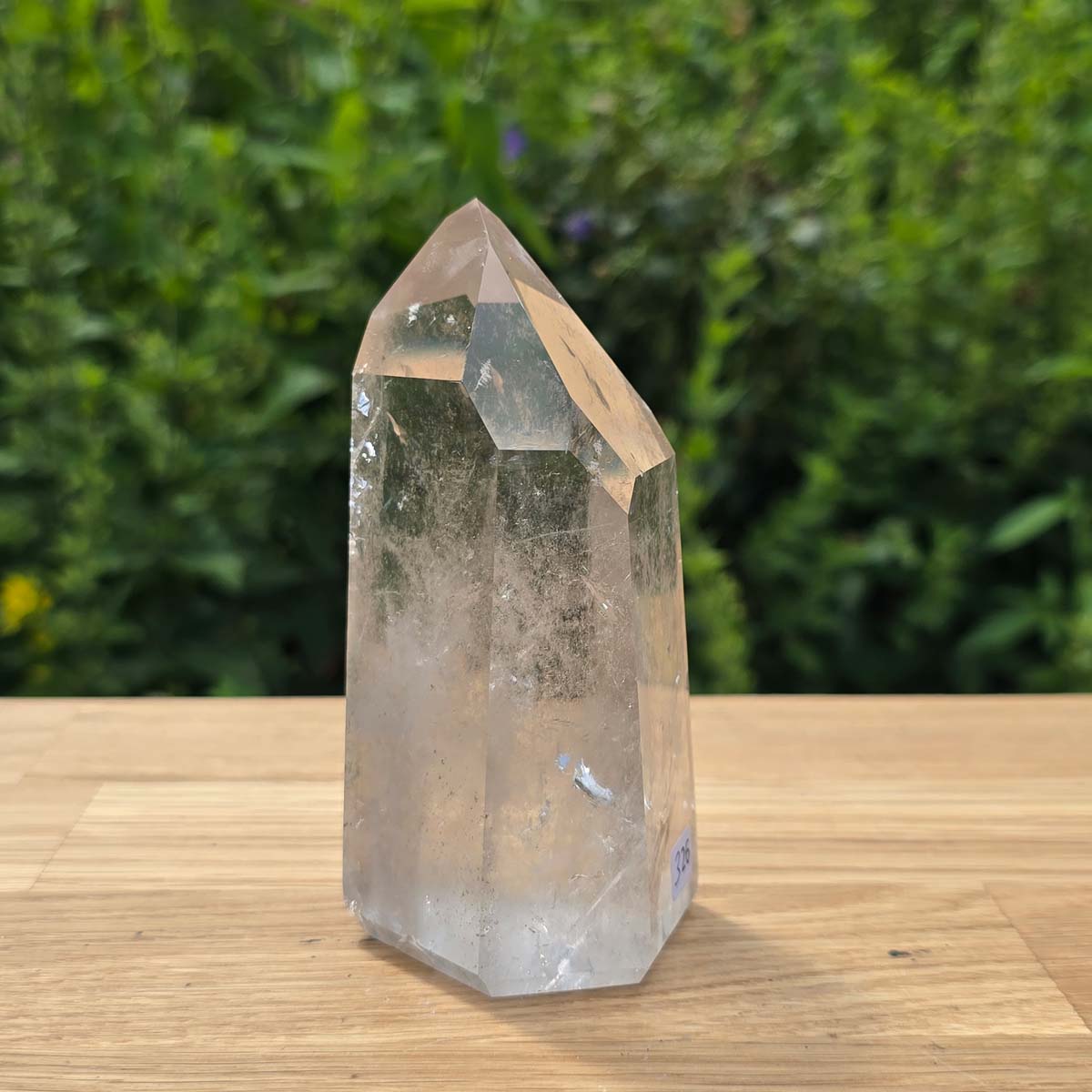 Bergkristall, Quarz, Obelisk geschliffen - 11x6x5 cm - Nr 326