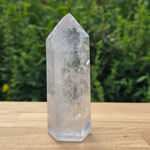 Bergkristall, Quarz, Obelisk geschliffen - 14x6x5 cm - Nr 327