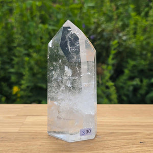 Bergkristall, Quarz, Obelisk geschliffen - 13x5x4 cm - Nr 330