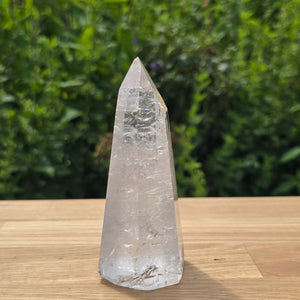 Bergkristall, Quarz, Obelisk geschliffen - 12x6x5 cm - Nr 332