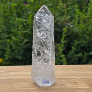 Bergkristall, Quarz, Obelisk geschliffen - 15x5x4 cm - Nr 333