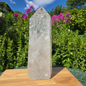Bergkristall, Quarz, Obelisk geschliffen - 31x12x9 cm - Nr 33