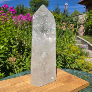 Bergkristall, Quarz, Obelisk geschliffen - 31x12x9 cm - Nr 33