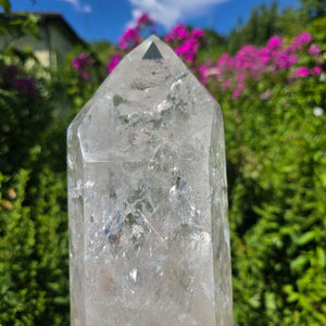 Bergkristall, Quarz, Obelisk geschliffen - 31x12x9 cm - Nr 33