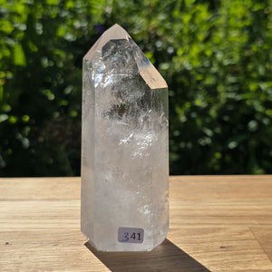 Bergkristall, Quarz, Obelisk geschliffen - 12x5x4 cm - Nr 341