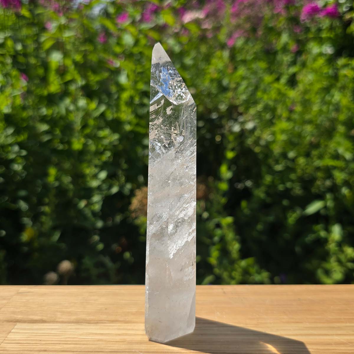 Bergkristall, Quarz, Obelisk geschliffen - 15x4x3 cm - Nr 346