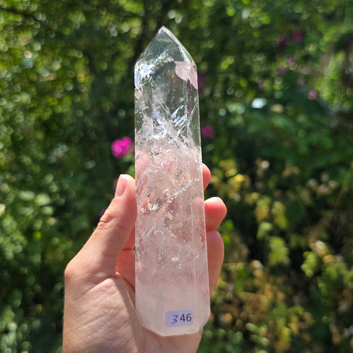 Bergkristall, Quarz, Obelisk geschliffen - 15x4x3 cm - Nr 346