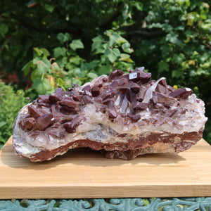 Seltene Hämatit Quarz Bergkristall Stufe (Eisenquarz) 30x15x13cm Marokko Nr. 34
