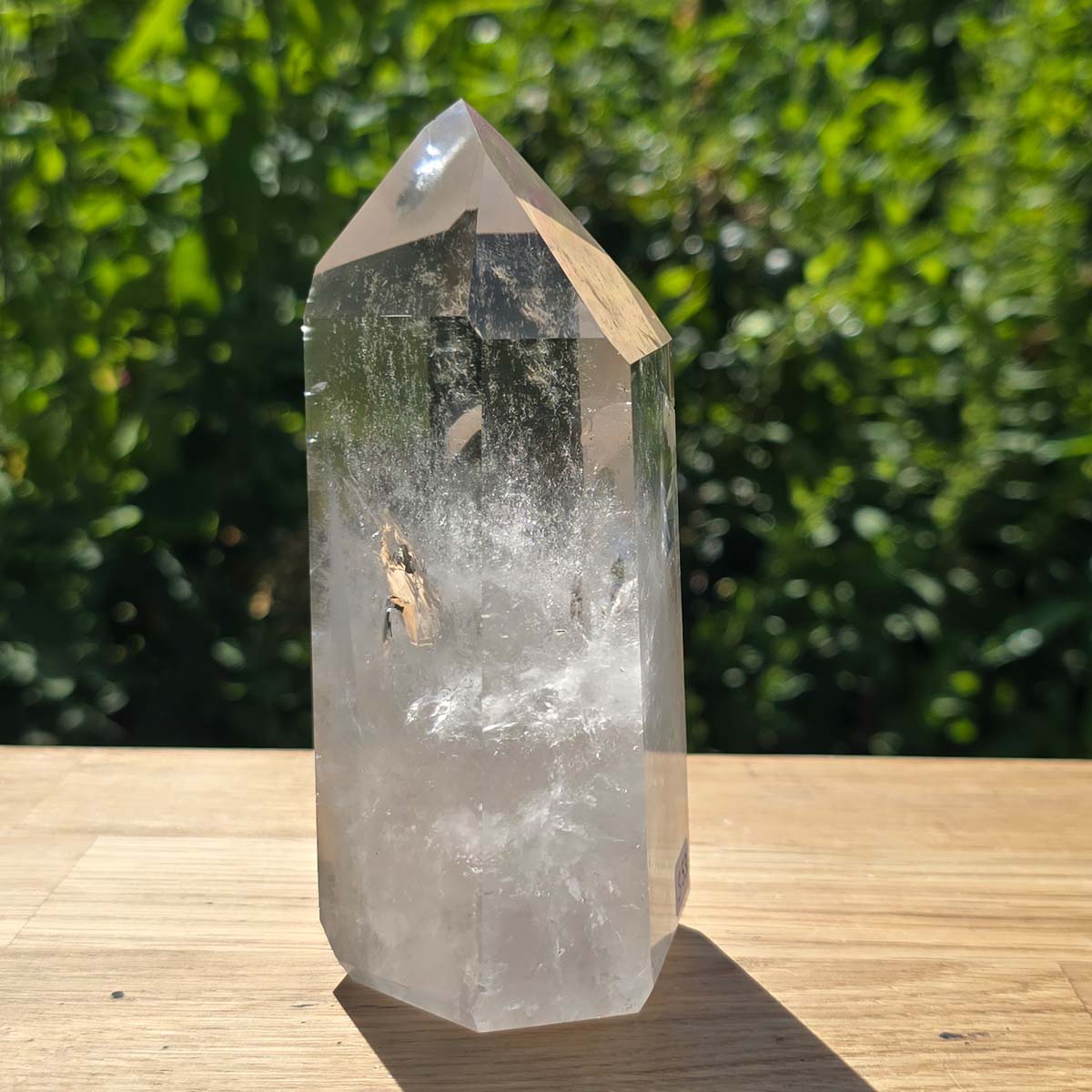Bergkristall, Quarz, Obelisk geschliffen - 13x7x5 cm - Nr 353