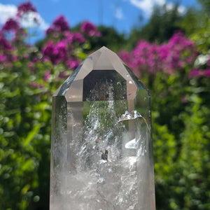 Bergkristall, Quarz, Obelisk geschliffen - 13x7x5 cm - Nr 353