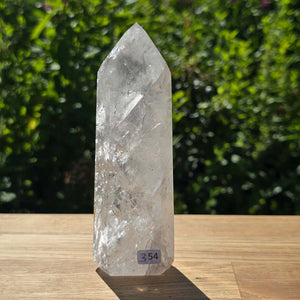 Bergkristall, Quarz, Obelisk geschliffen - 14x5x3 cm - Nr 354