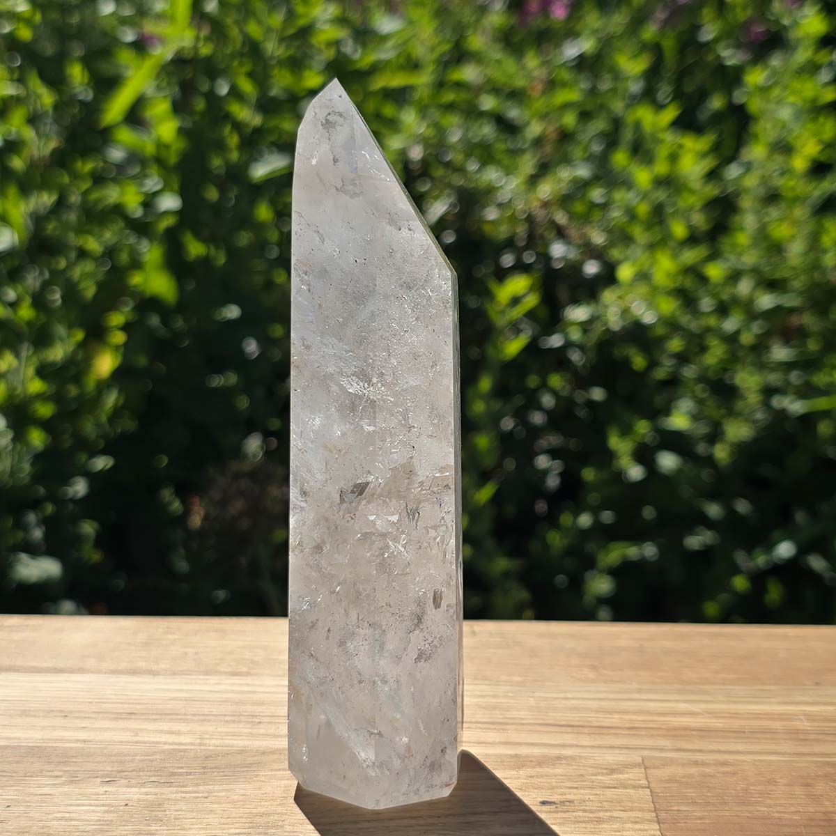 Bergkristall, Quarz, Obelisk geschliffen - 14x5x3 cm - Nr 354