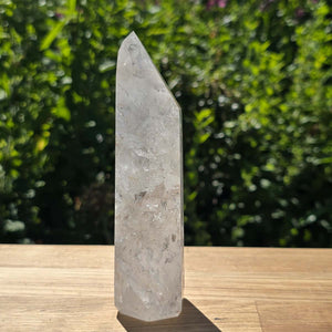 Bergkristall, Quarz, Obelisk geschliffen - 14x5x3 cm - Nr 354