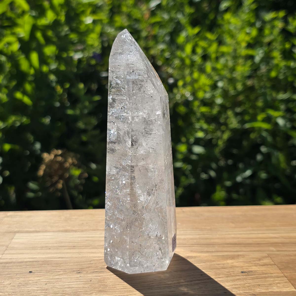 Bergkristall, Quarz, Obelisk geschliffen - 13x5x4 cm - Nr 359