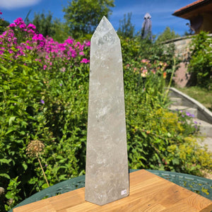 Bergkristall, Quarz, Obelisk geschliffen - 38x11x7 cm - Nr 35