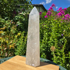 Bergkristall, Quarz, Obelisk geschliffen - 38x11x7 cm - Nr 35