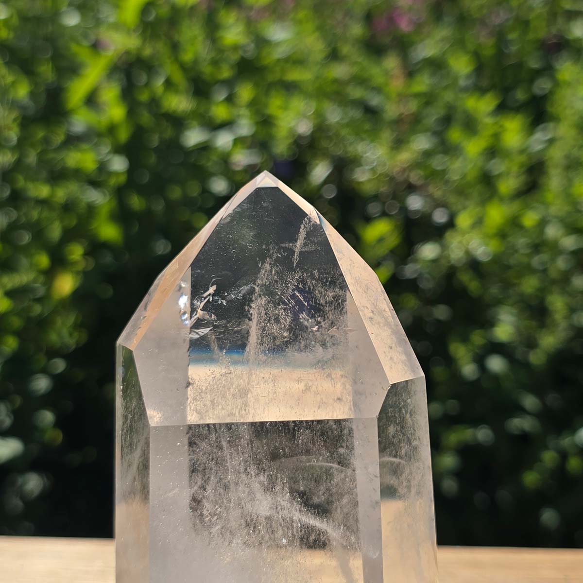 Bergkristall, Quarz, Obelisk geschliffen - 12x7x5 cm - Nr 360