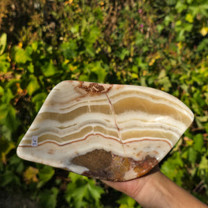 Aragonit Stein Schale - (Onyxmarmor) - 24x14x5cm - handgeschliffen und poliert - Nr. 36