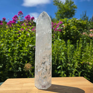 Křišťál, křemen, broušený obelisk UNIKÁT č. 37