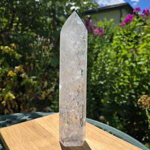 Křišťál, křemen, broušený obelisk UNIKÁT č. 37
