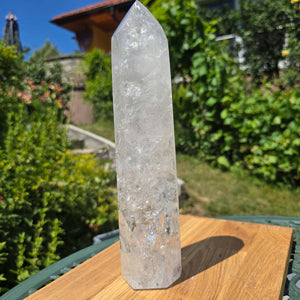 Křišťál, křemen, broušený obelisk UNIKÁT č. 37
