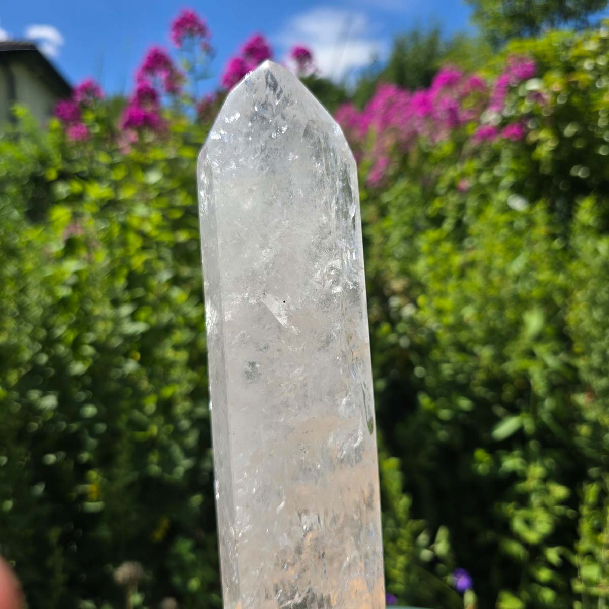 Rock crystal, quartz, polished obelisk UNIQUE No. 37
