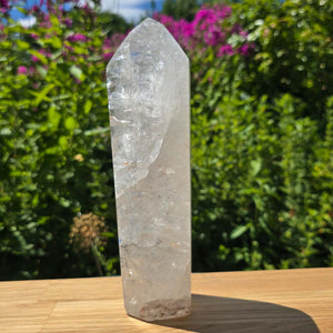 Křišťál, křemen, broušený obelisk UNIKÁT č. 38