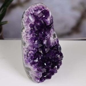 Uruguay Amethyst Mini Geode - 15x8x8cm - Harmonie und Entspannung – extra dunkler Qualität - NR 38
