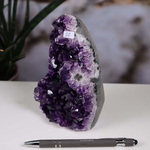 Uruguay Amethyst Mini Geode - 15x8x8cm - Harmonie und Entspannung – extra dunkler Qualität - NR 38