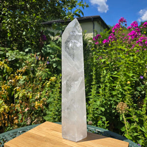 Bergkristall, Quarz, Obelisk geschliffen - 40x10x7 cm - Nr 39