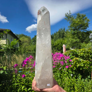Bergkristall, Quarz, Obelisk geschliffen - 41x9x7 cm - Nr 40